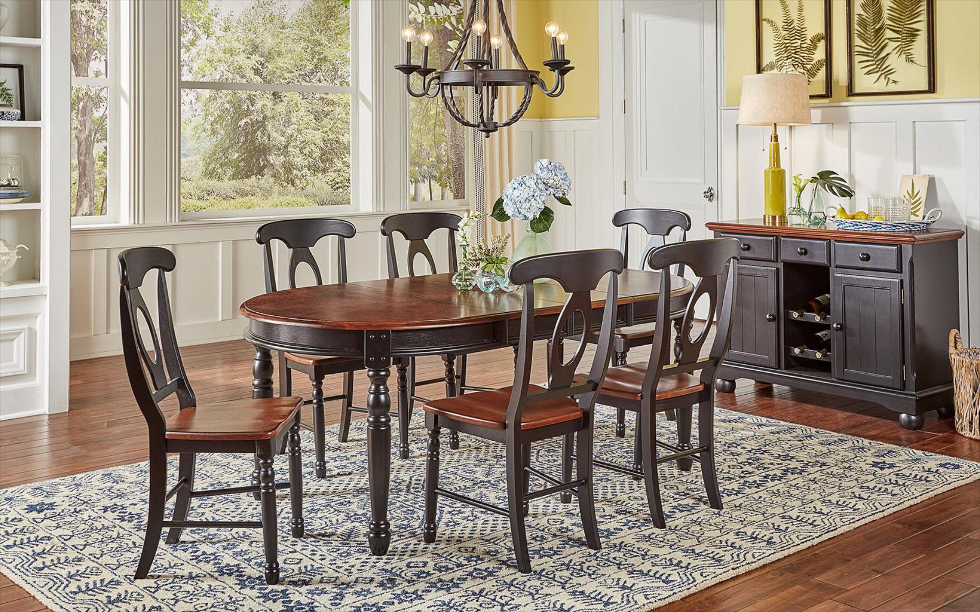 OVAL LEG TABLE 2 - 12” REMOVABLE LEAVES