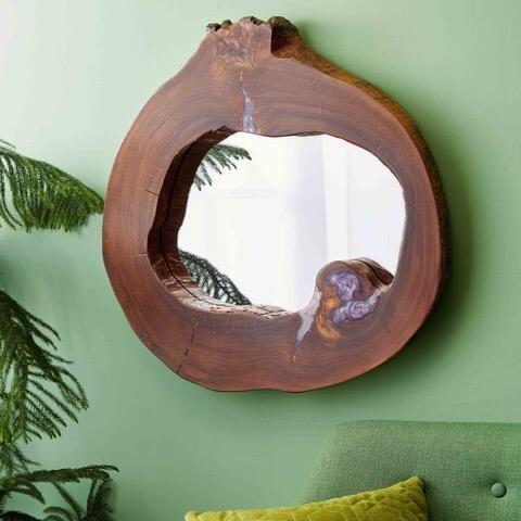 Elm and grey lavender mirror