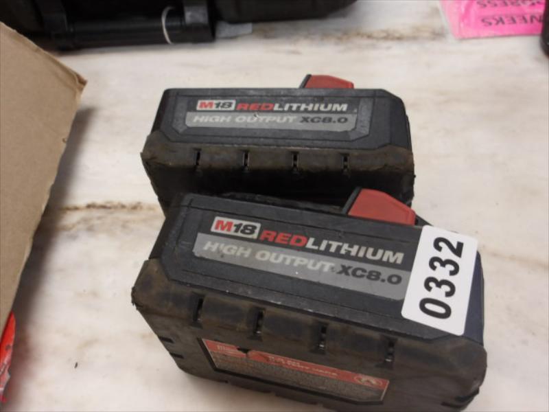 332   2  MILWAUKEE BATTERIES