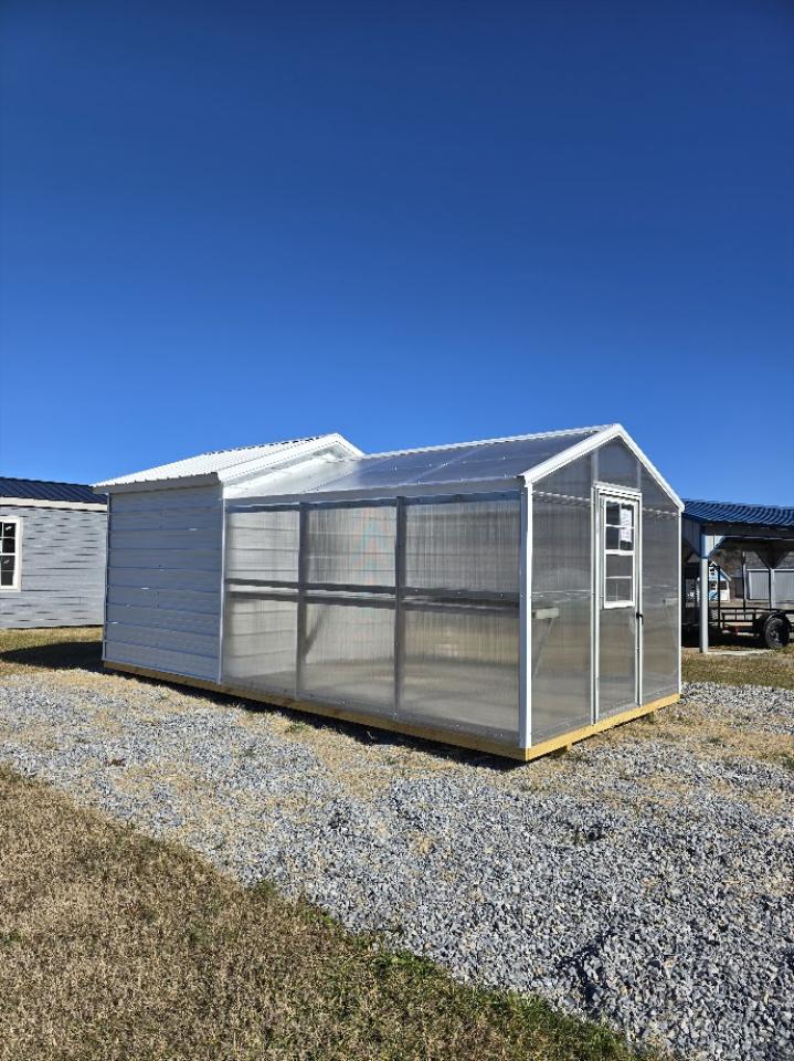SAVE $117 OFF - ONLY $10,169- 10x20 GREENHOUSE & POTTING SHED - HEAT - WATER / MISTING SYSTEM - TREX FLOOR