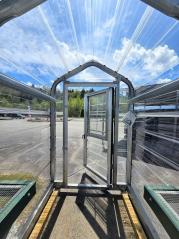 5x8 GREENHOUSE - FAN - WATERING SYSTEM - 2 1'x4' SHELVES - NO CREDIT CHECK - EVERYONE APPROVED