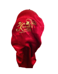 Long Wine Satin Bonnet