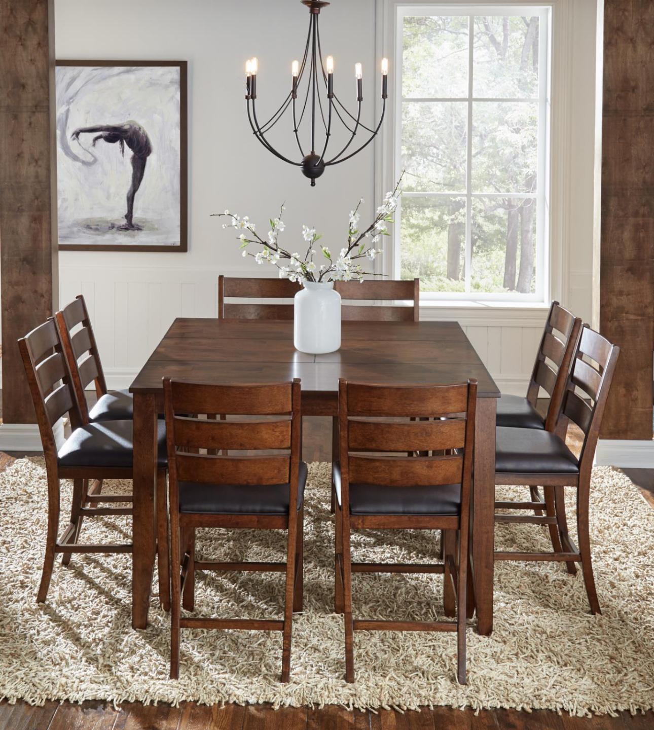 SQUARE GATHER HEIGHT LEG TABLE 1 - 18” BUTTERFLY LEAF