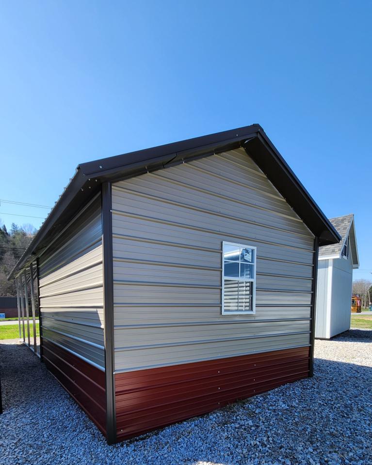 20% OFF! - SAVE $2,390 - ONLY $9,562 for this 12x35x8 Combo Unit with One-Half Double Poly Roof and lots of EXTRA FEATURES!
