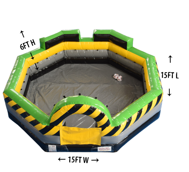 Inflatable Meltdown Game Wipe Out Obstacle Course