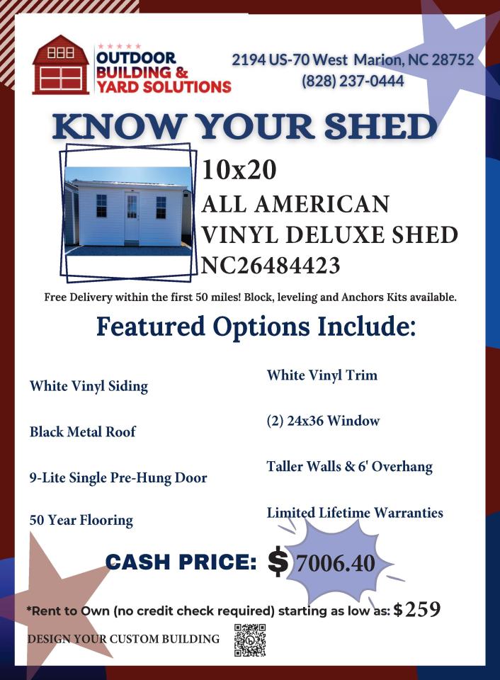 10% OFF! VINYL 10x20 -INSULATED DOOR - HIGH WALLS - 6"OVERHANG - ONLY $6306!