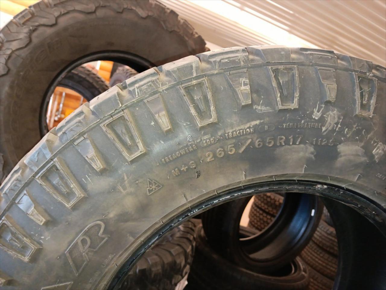 265/65R17 Goodyear Wrangler Duratrac Tires Set of 4
