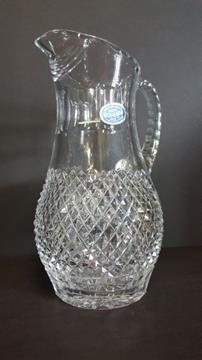 BOHEMIA HAND CUT CRYSTAL 10" PITCHER