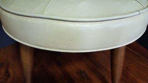 MID-CENTURY MODERN ATOMIC FOOT STOOL OTTOMAN