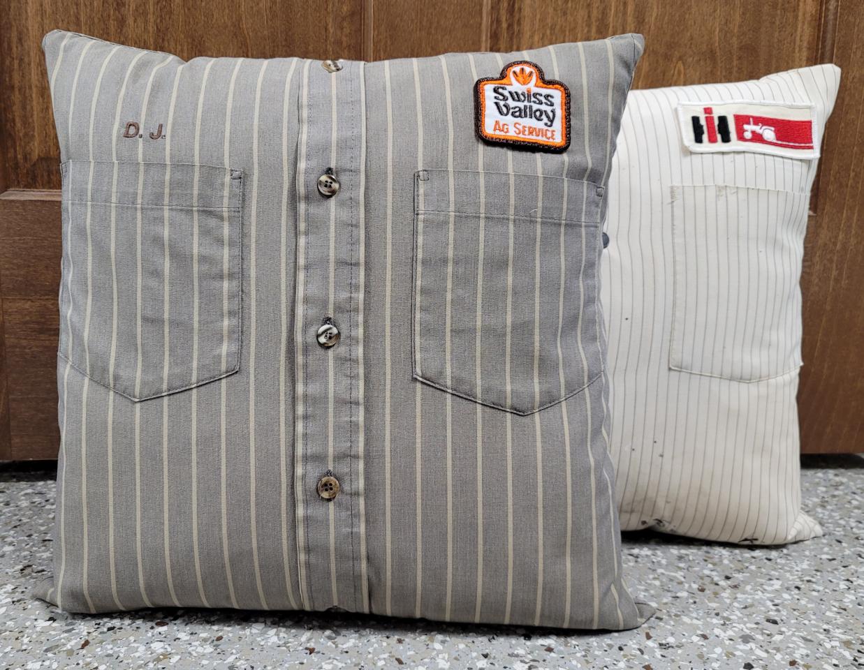 Memory pillow made from Loved Ones Shirts.
