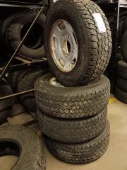 LT265/70R17 Goodyear Wrangler Kevlar Tires with 8 Hole Rims Set of 4