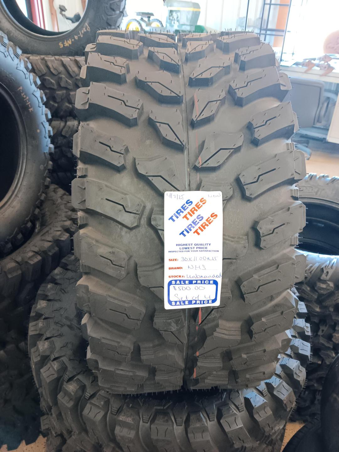 Brand New 30X11.00R15 NHS ATV Tires Set of 4