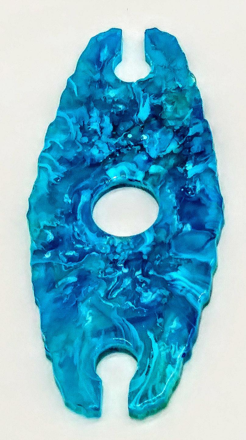 Blue wine butler