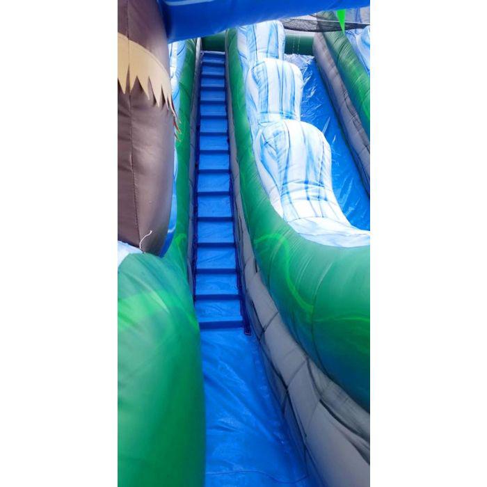 22' Island Dual Lane Water Slide - 65 Feet Long!