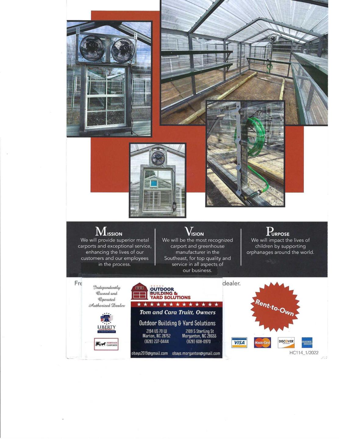 Greenhouses in various sizes and 2 great styles! Extend your gardening season today!