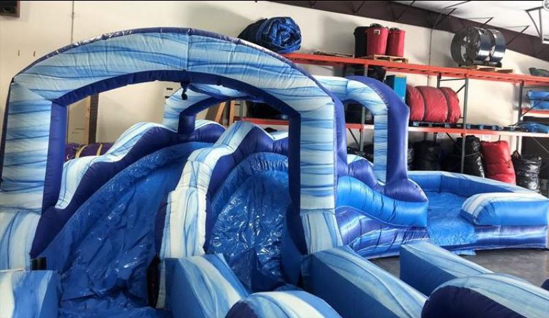 22' Blue Curve Water Slide  Slide