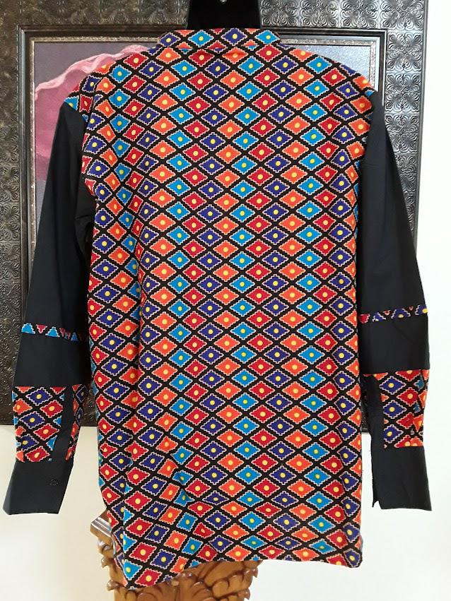 Multicolor Black Men's Shirt.