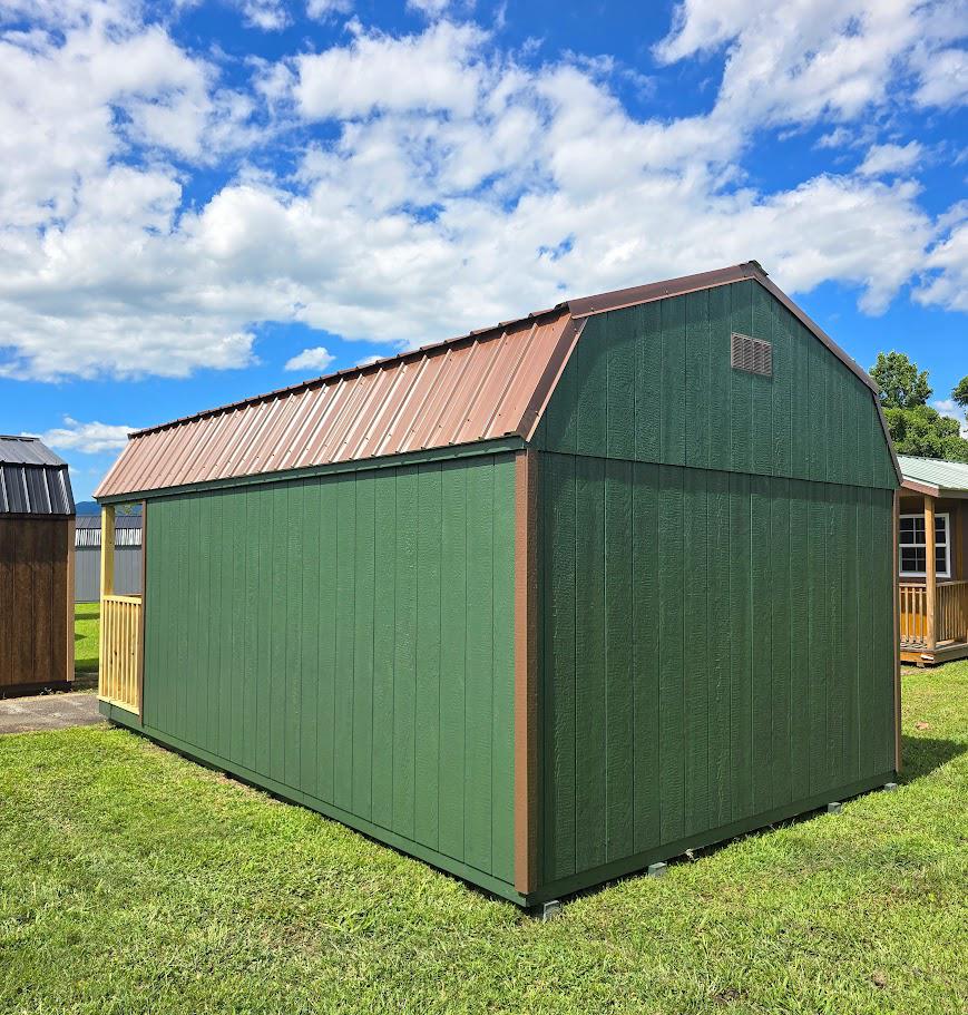 $318 Down & $318/Mo RTO! 12x20 LOFTED PORCH BARN - $893 OFF! ONLY $8,046+tax - NO CREDIT CHECK - EVERYONE APPROVED!
