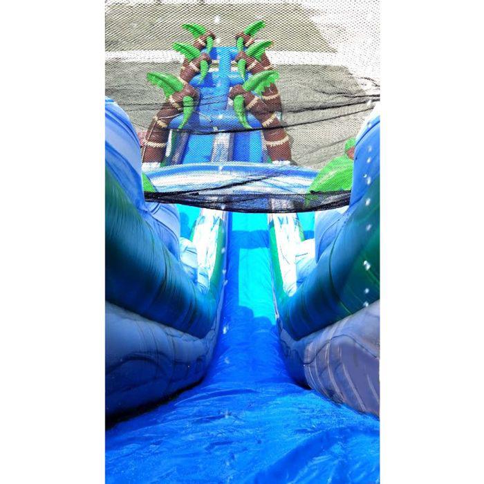 22' Island Dual Lane Water Slide - 65 Feet Long!