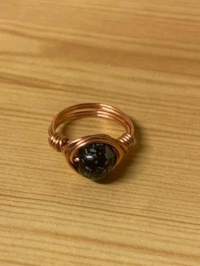 Garnet Wire Wrapped Ring