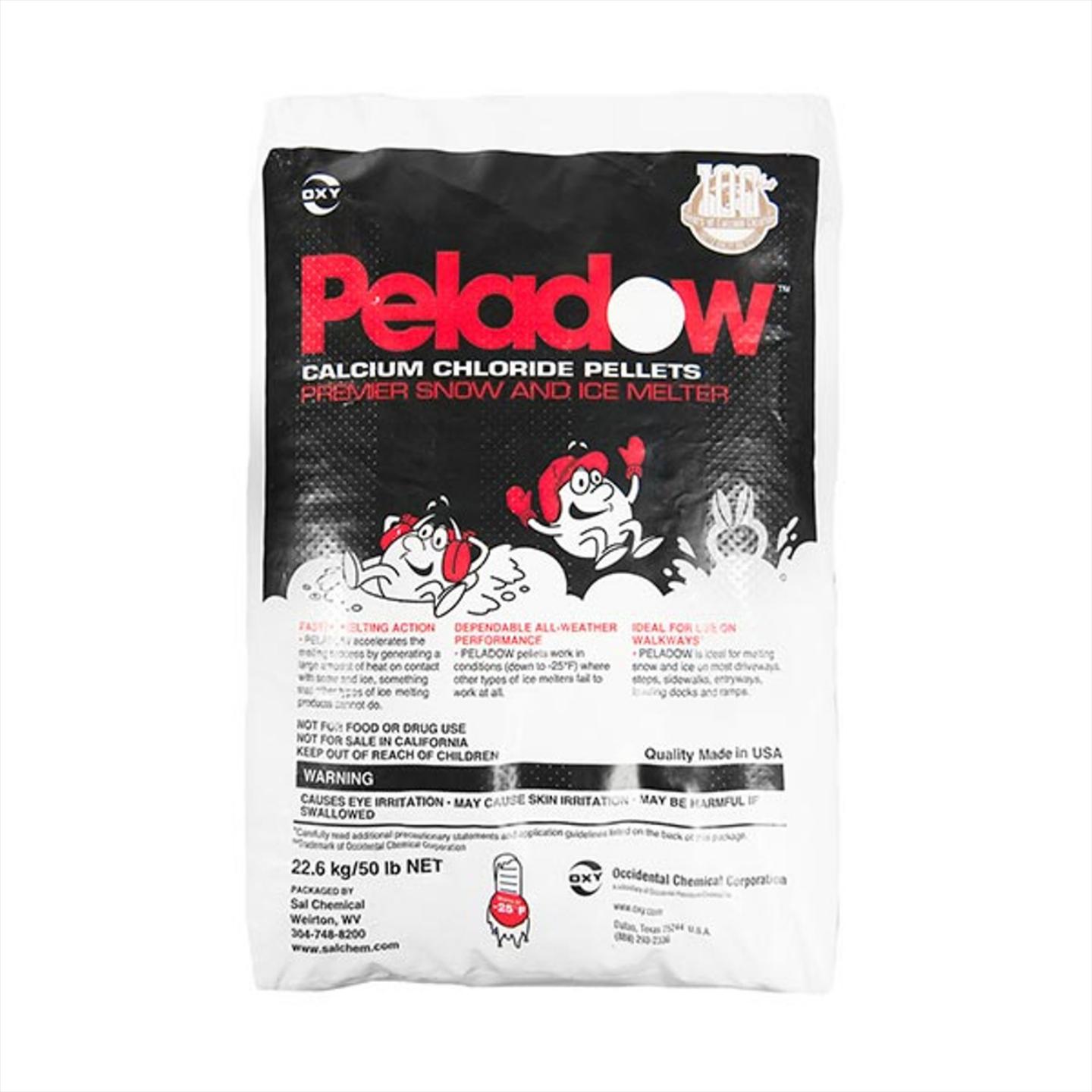 Peladow Calcium Chloride Ice Melt 25lb Bags/ Available also by Pallet and Truck Load