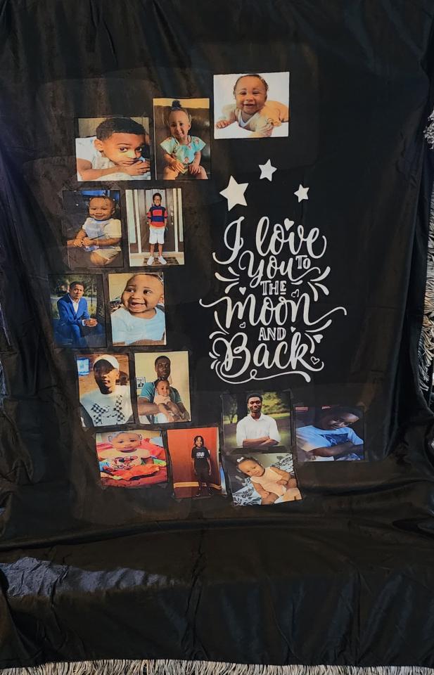 custom blanket Love you to the moon and back