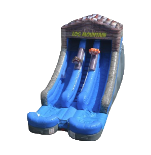 18' Log Mountain Slide Dual Lane (Wet/Dry)