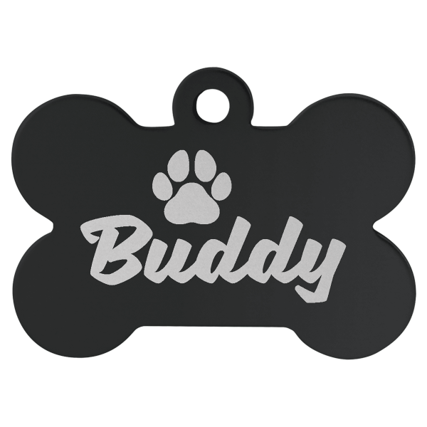Aluminum 1 1/2" x 1" Bone Pet Tag