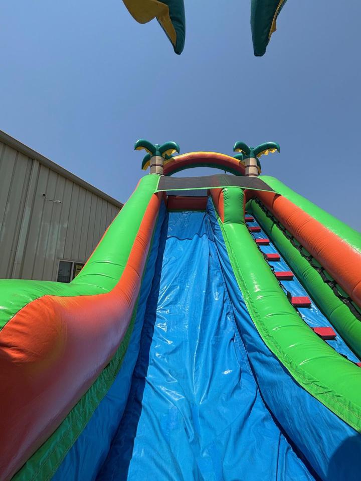 18' Tropical Single Lane Water Slide - 50' Long