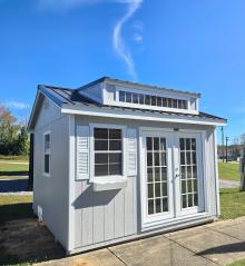 12X12 BLDG W/ELECTRICAL - TALL WALL & DORMER $7,375 - $291/MO - NO CREDIT CHECK - EVERYONE APPROVED - FREE DELIVERY & BLOCKS (50mi)