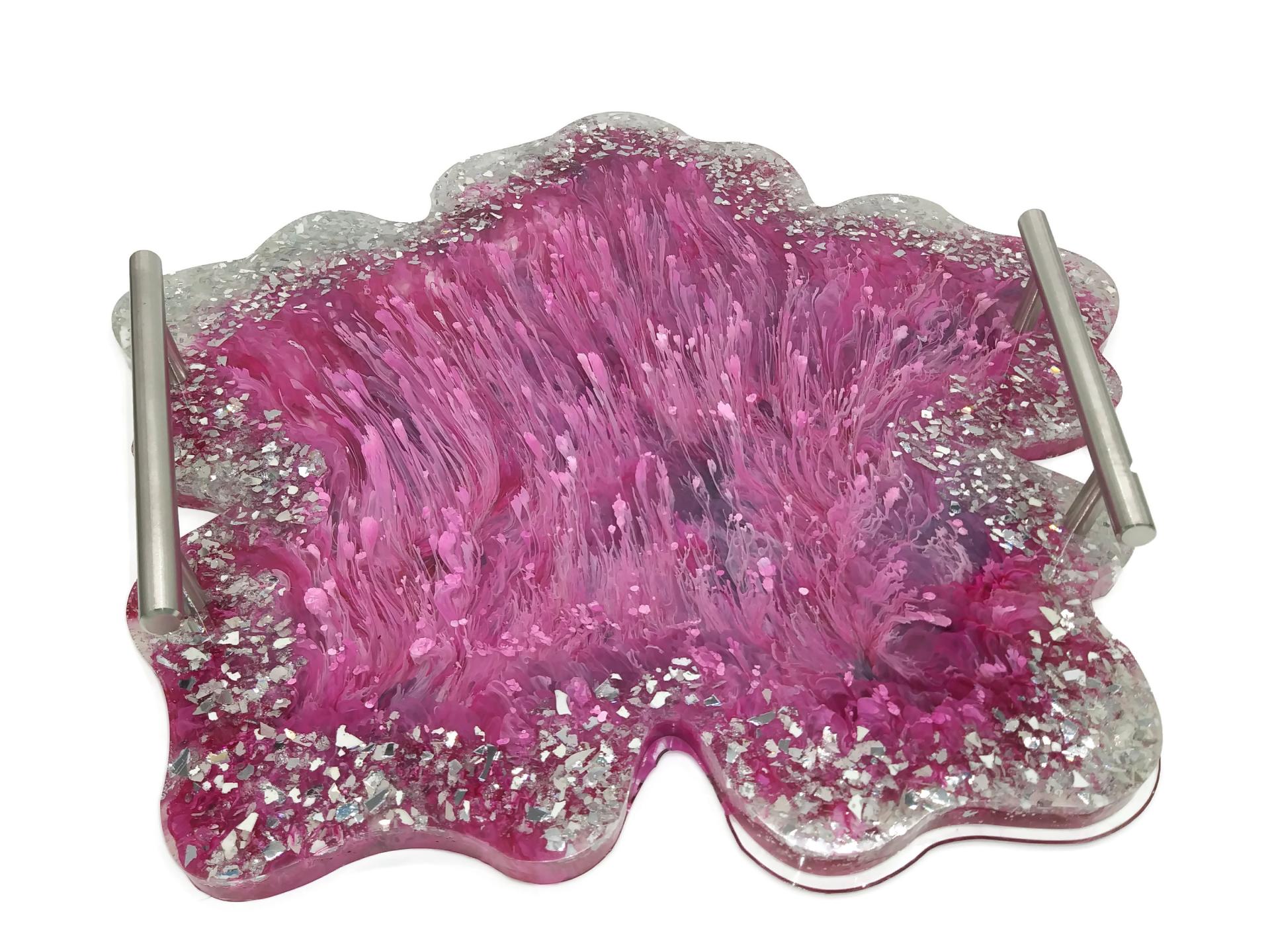 Pink Flower Serving Tray
