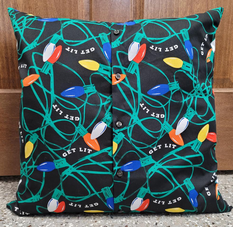 Memory pillow made from Loved Ones Shirts.