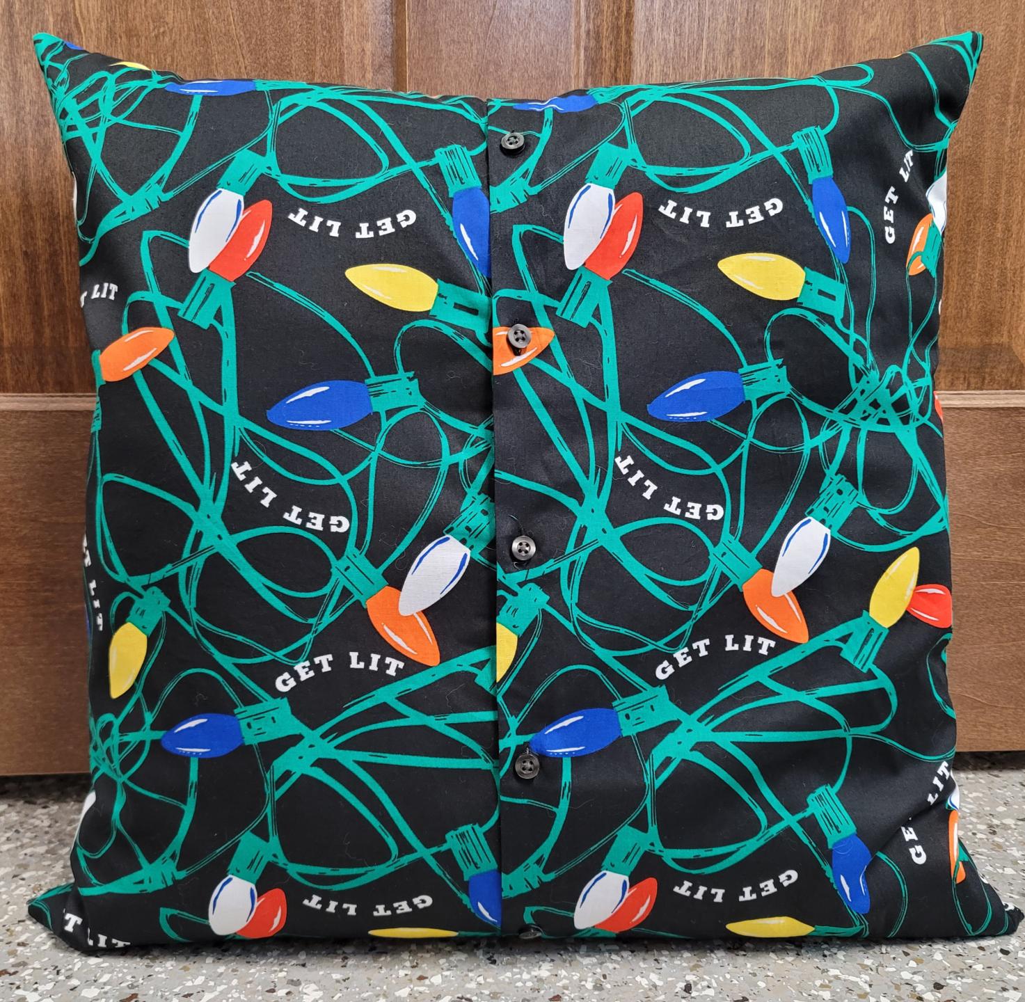 Memory pillow made from Loved Ones Shirts.
