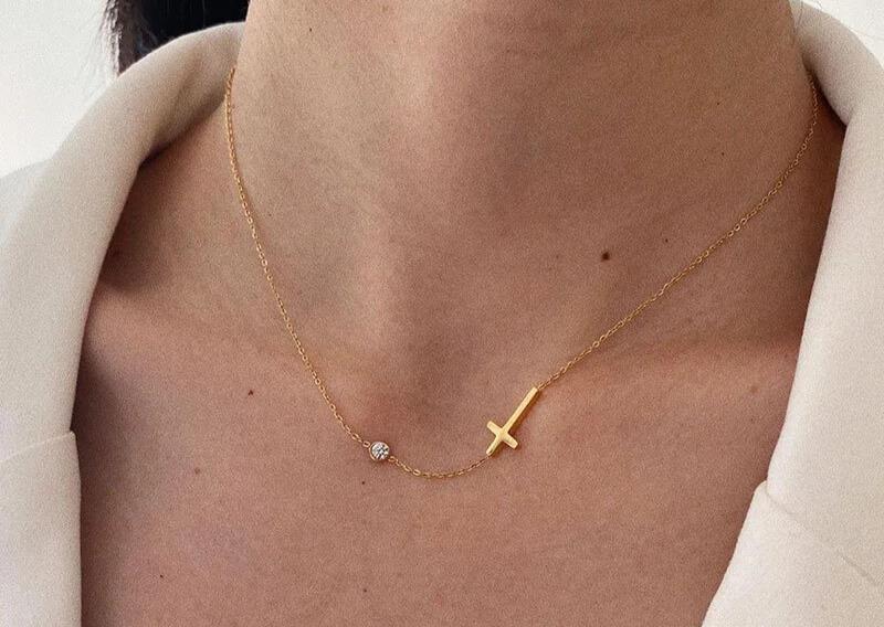 Cross Necklace & Bracelet Set