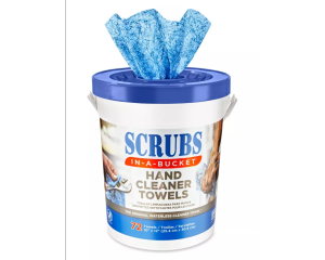 Scrub Towels in a Bucket