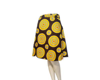 Colorful Wrap Around Short Cotton Skirt.