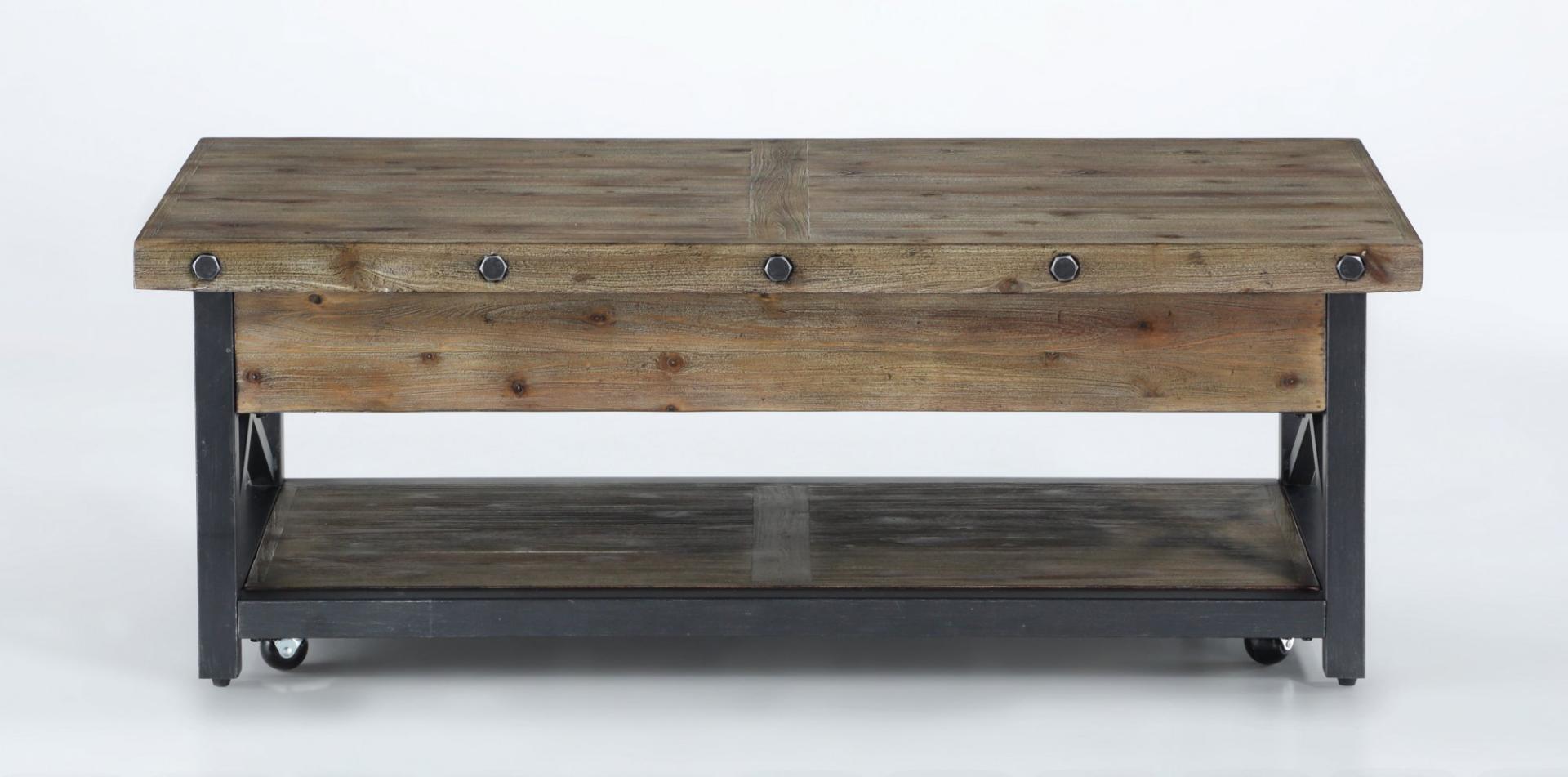 Carpenter RECTANGULAR LIFT-TOP COFFEE TABLE WITH CASTERS