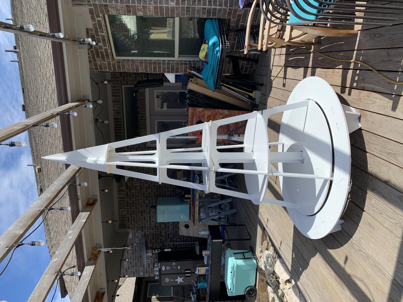 Holiday tower Christmas village tree