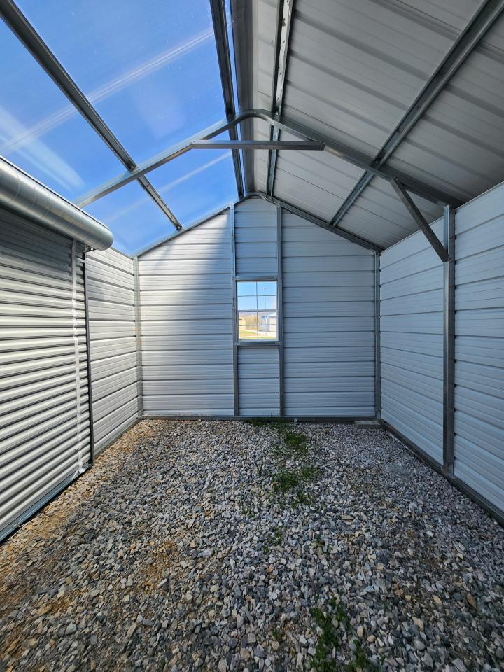 20% OFF! - SAVE $2,390 - ONLY $9,562 for this 12x35x8 Combo Unit with One-Half Double Poly Roof and lots of EXTRA FEATURES!