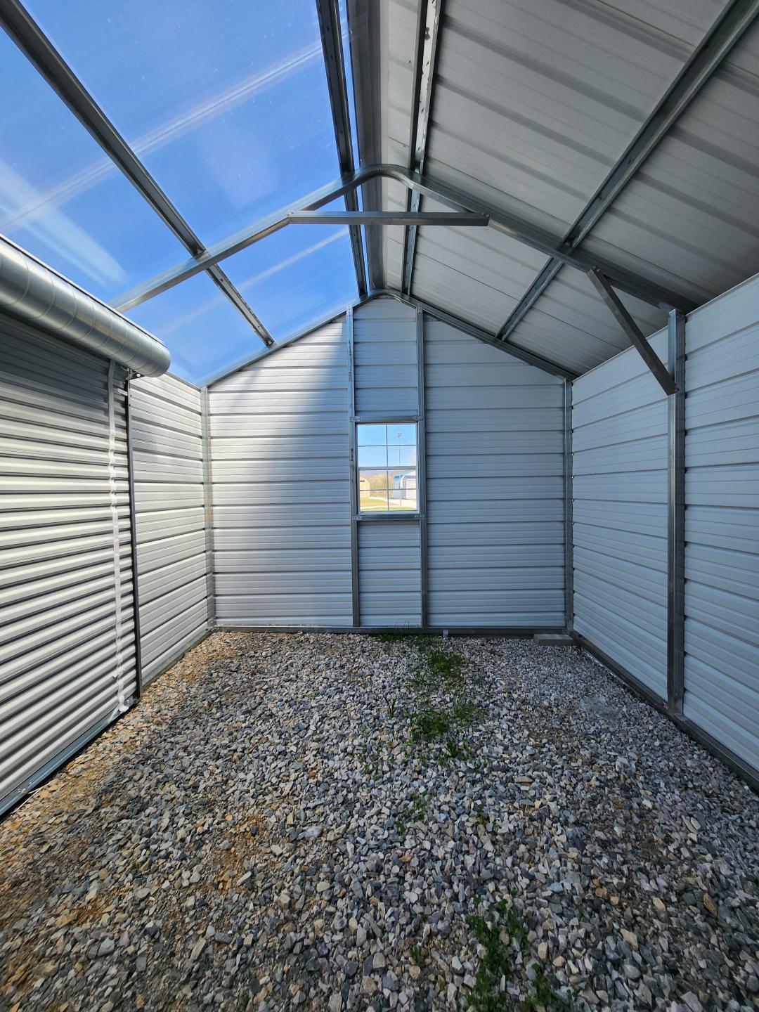 20% OFF! - SAVE $2,390 - ONLY $9,562 for this 12x35x8 Combo Unit with One-Half Double Poly Roof and lots of EXTRA FEATURES!