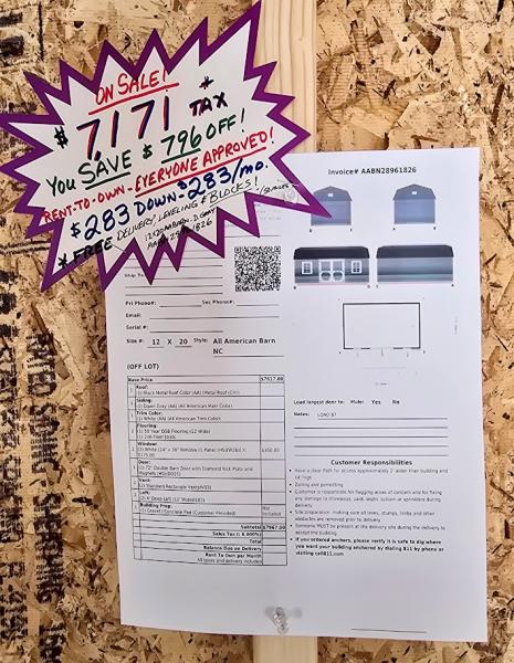 🔥SAVE $796 - 12x20 LOFTED BARN  $7,171 or $283 DOWN & $283/MO - NO CREDIT CHECK - FREE DELIVERY & BLOCKS (50 miles)