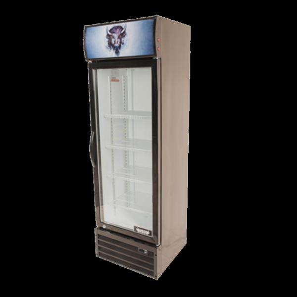 Bison model BGM-8 0ne Door  Reach-In  Refrigerator with Glass Door