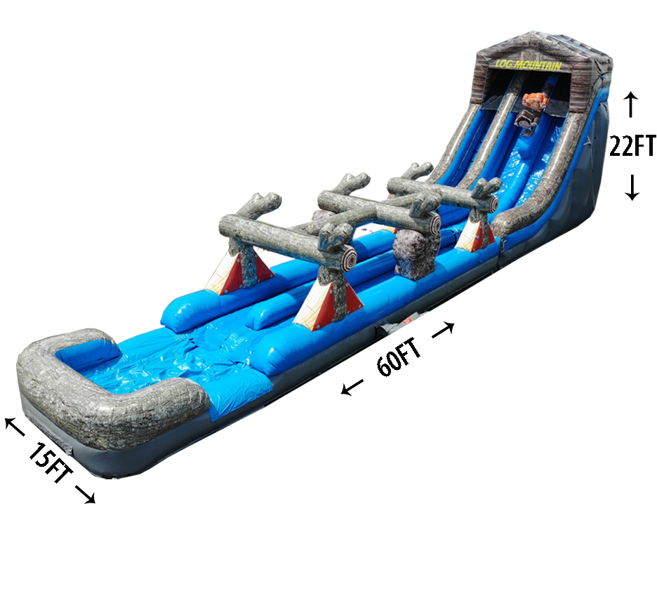 22' Mountain Dual Lane Water Slide