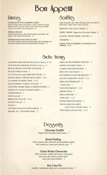 Full Service Restaurant In North Myrtle Beach SC Souffle’s