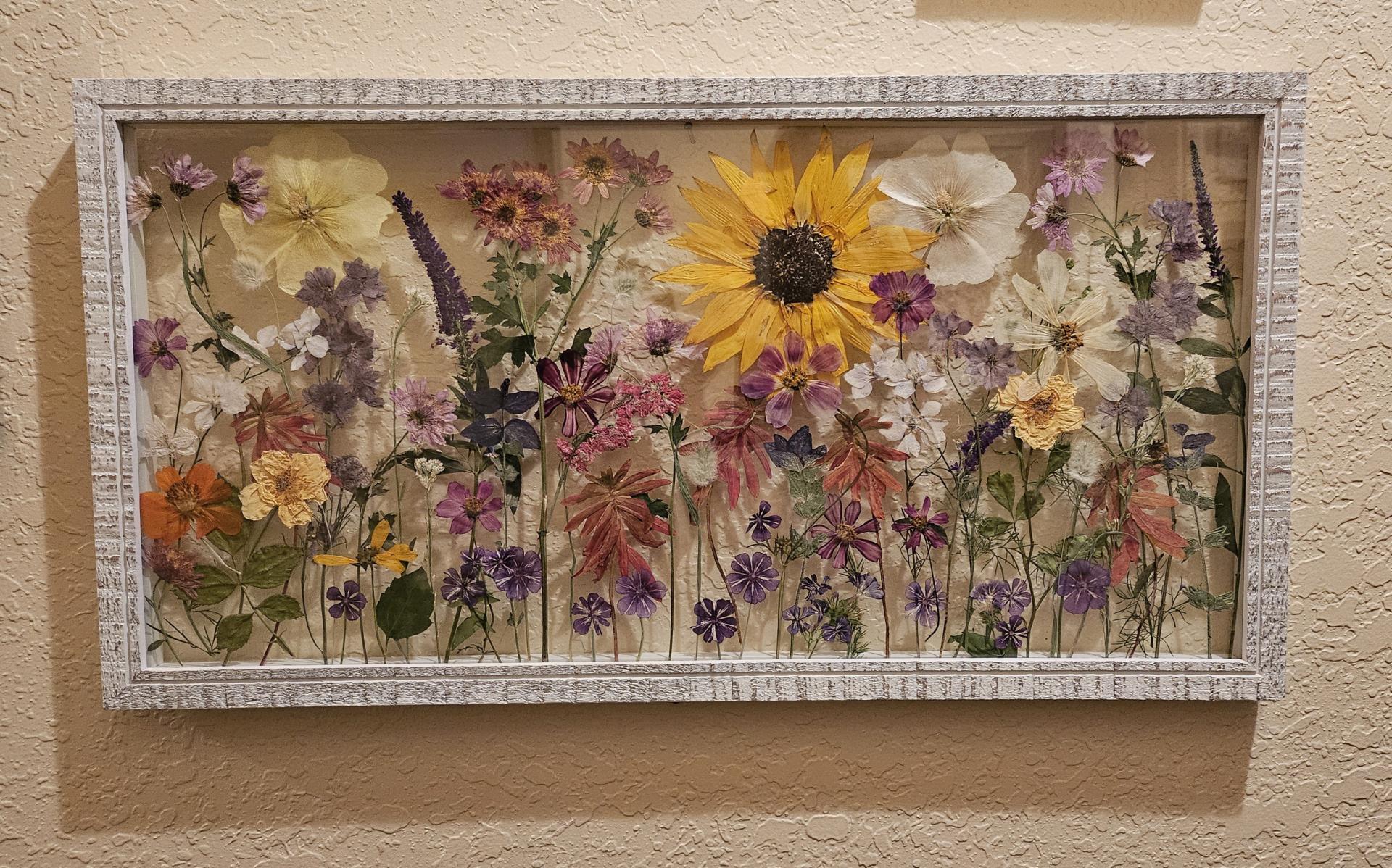 Wildflower Garden, Floating white frame