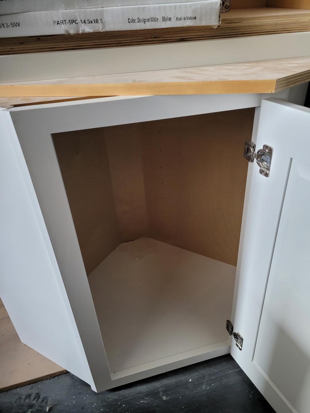 White Corner Cabinet