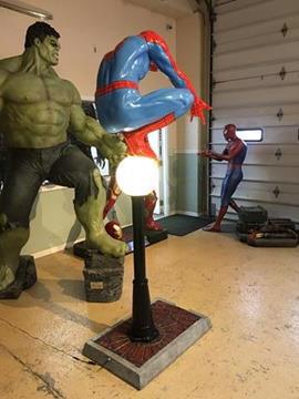 Amazing Spiderman on Lightpole