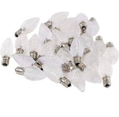 Lone Star Christmas Lighting Supplies: C9 LED Faceted Christmas Light Bulbs, E17 Base (25 pack)