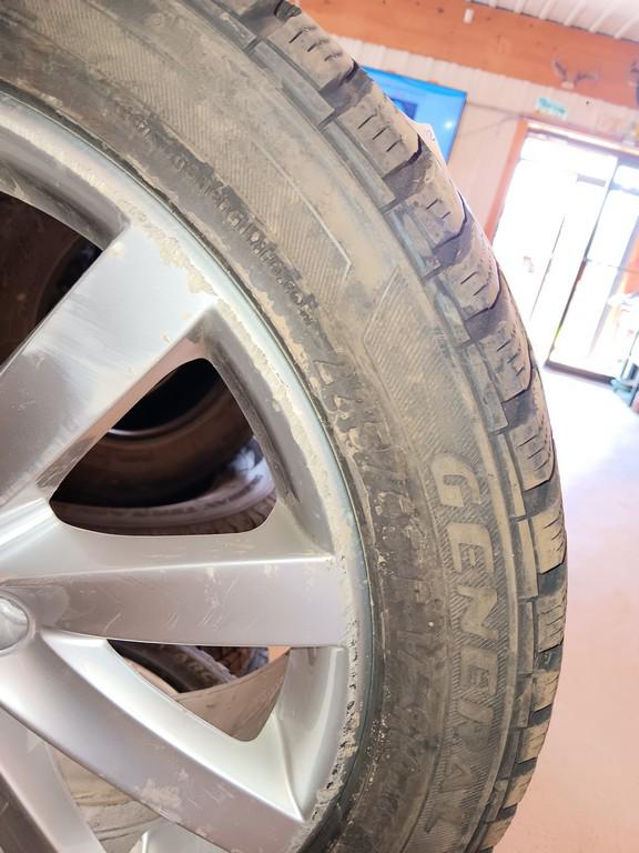 225/45R17 General Altimax Arctic Tires Set of 4 on Volkswagen 5 bolt Rims
