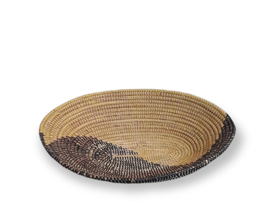 Multicolor Traditional Decorative Storage, Versatile Senegalese Handcrafted Oval Basket.